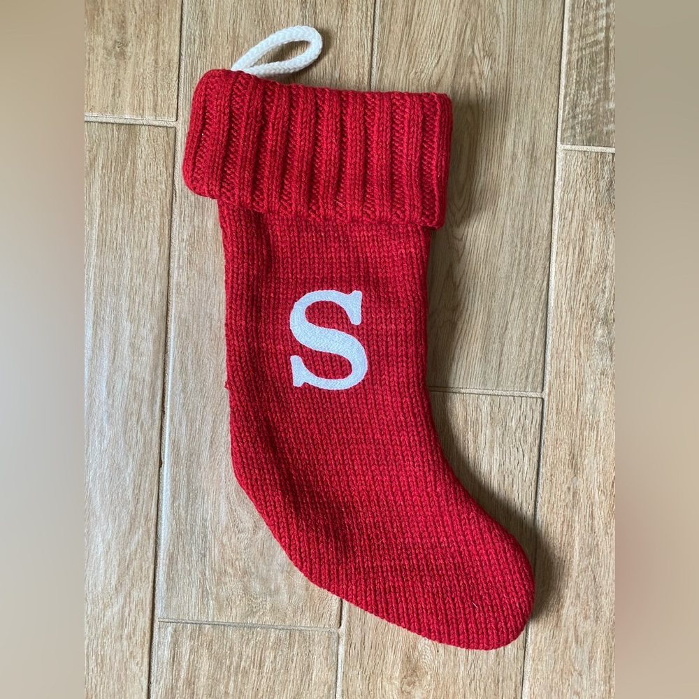 Lettered Christmas Stocking - S
